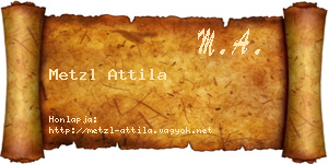 Metzl Attila névjegykártya